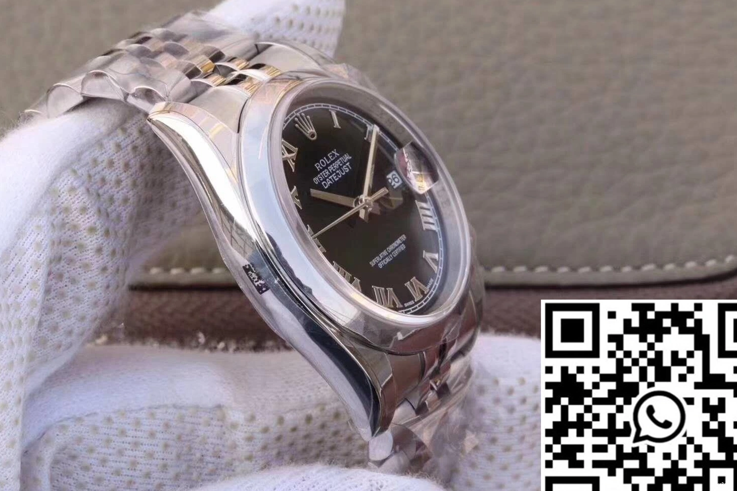 116234 Time Datejust Scale Dial 36mm AR Rolex Black Factory Rome 0808